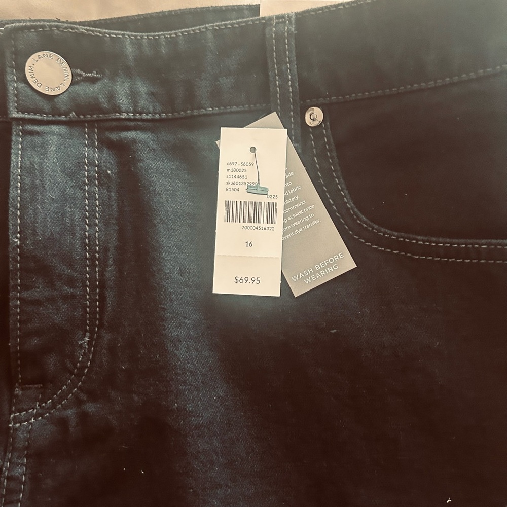 Lane Bryant Black Jean Shorts - Picture 3 of 6